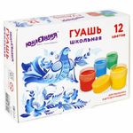 Гуашь 12 цветов по 17,5мл, Юнландия Школьная