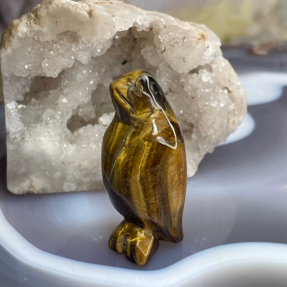 60388 Тигровый глаз Пингвин фигурка 28*49мм