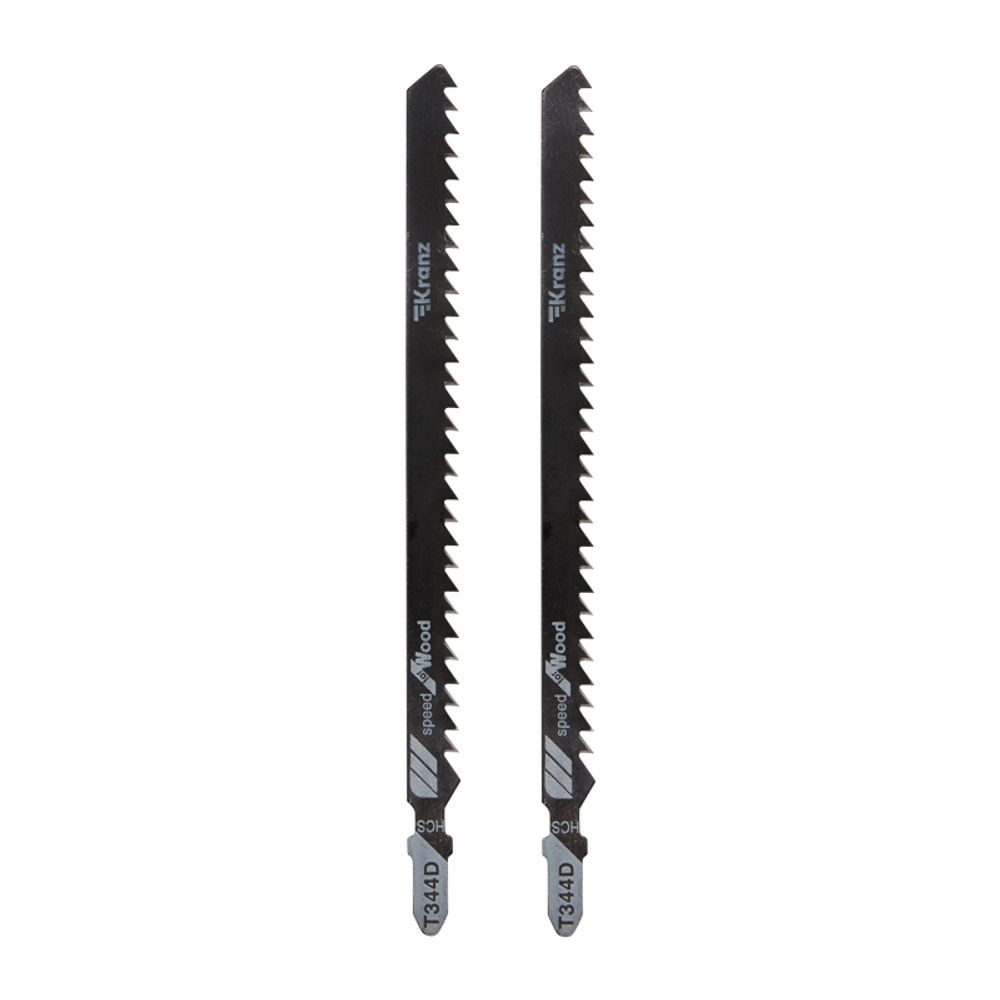 Пилка для электролобзика по дереву T344D 152 мм 6 зубьев на дюйм 8-100 мм (2 шт./уп.) KRANZ