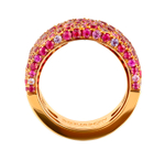 Кольцо с Рубинами, Розовыми и Фиолетовыми Сапфирами, R0256-0/14