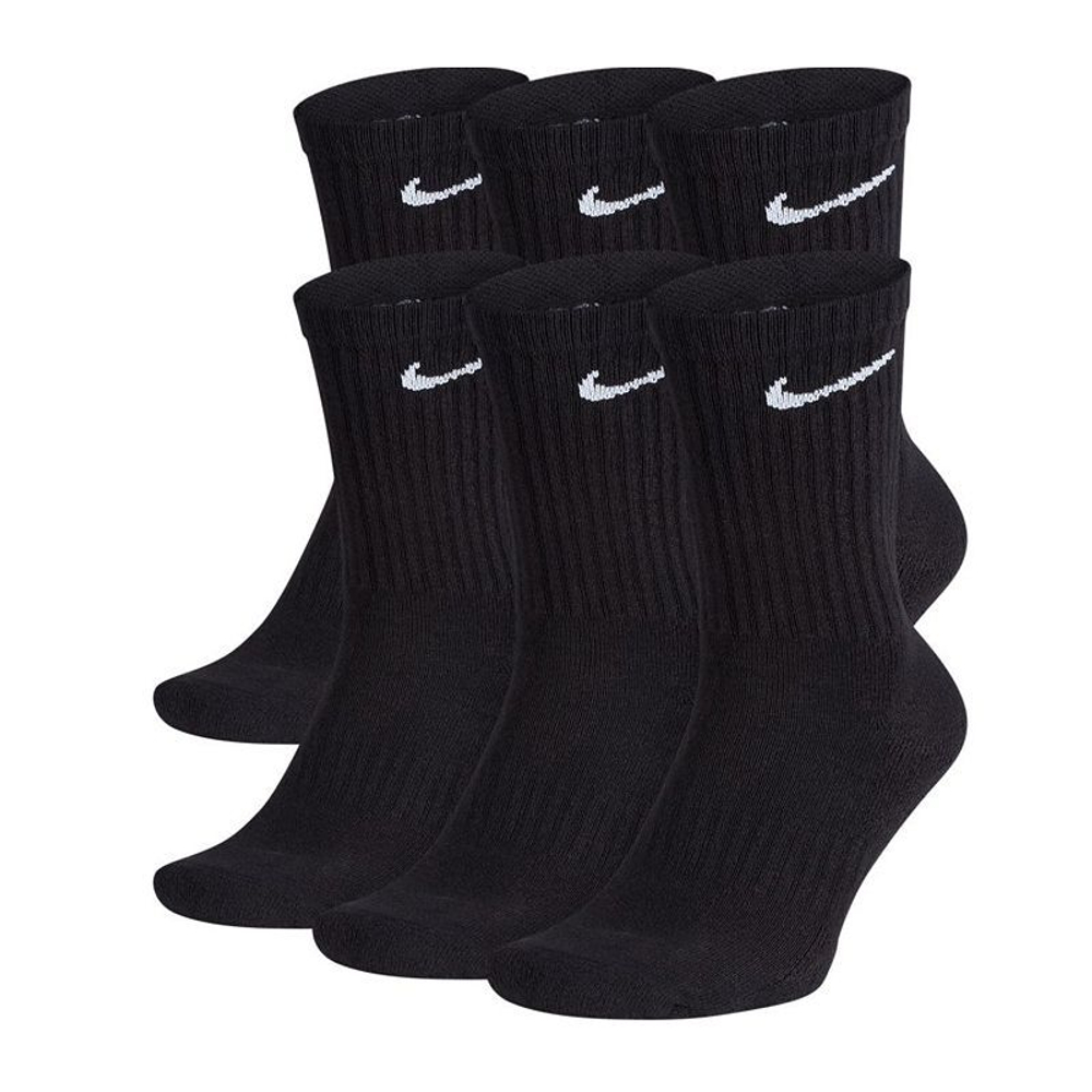 Теннисные носки Nike Everyday Cotton Cushioned Crew 6P - Black