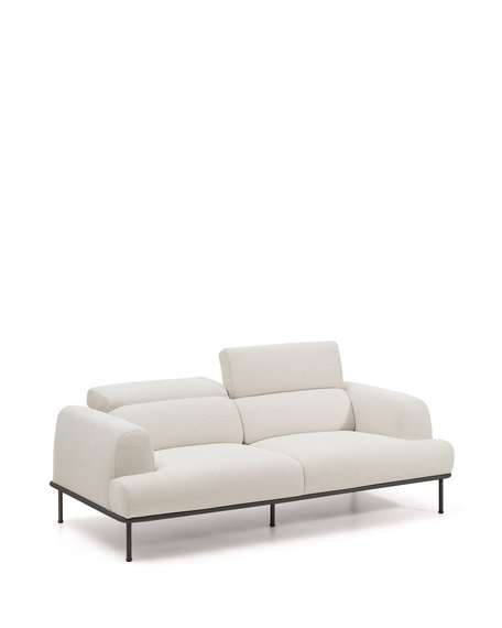 3-местный диван Aurum цвета экрю с откидывающимся подголовником