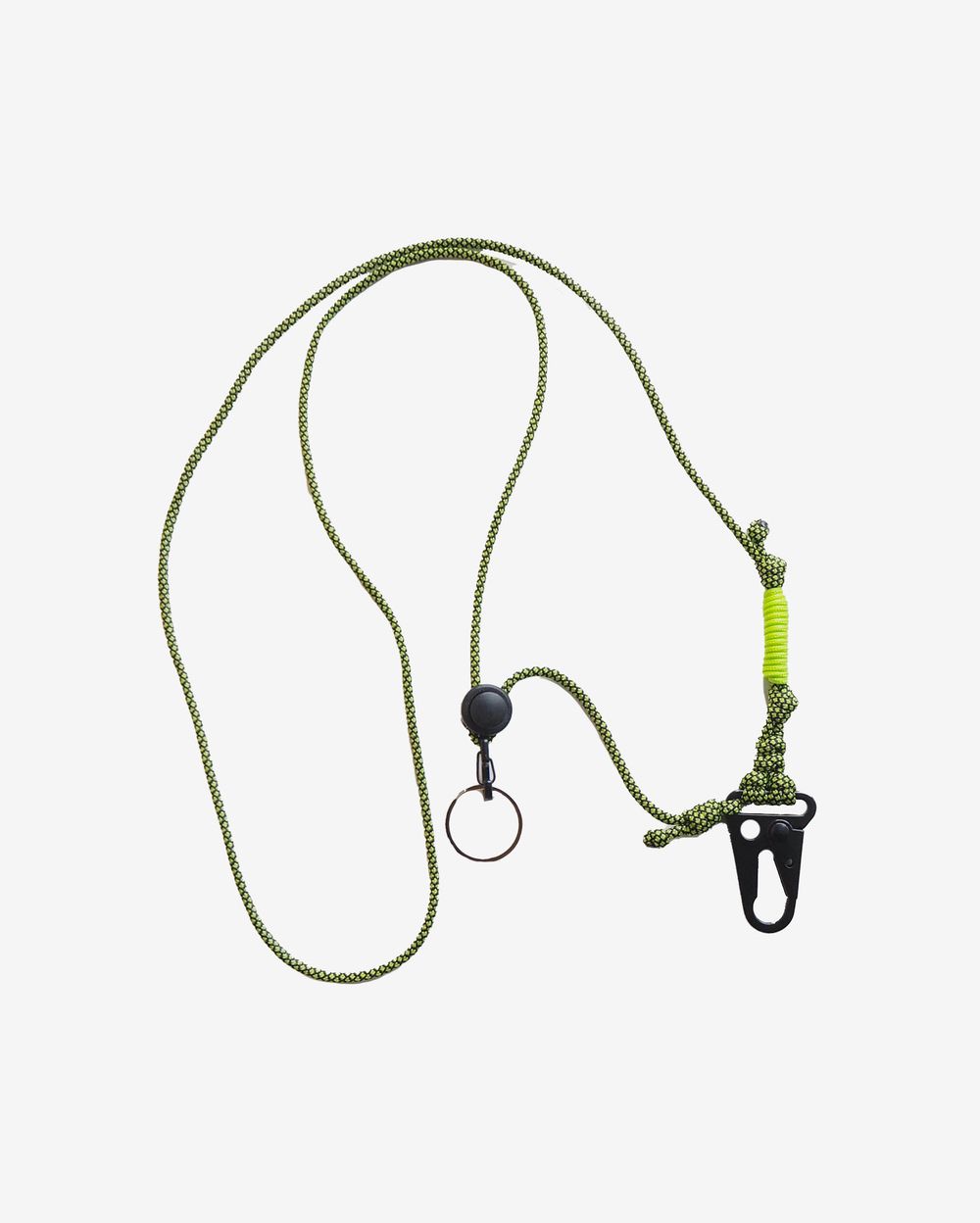 Фастекс Ack Items Черный через плечо (черный / зеленый неон snake шнурок)