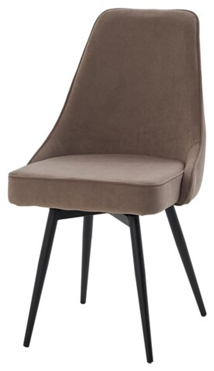 Стул БЕРТИ 360 град. поворот. B5 Капучино, велюр / черный каркас, М-City