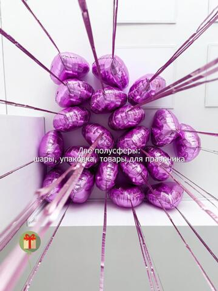 20 глянцевых сердец под потолок