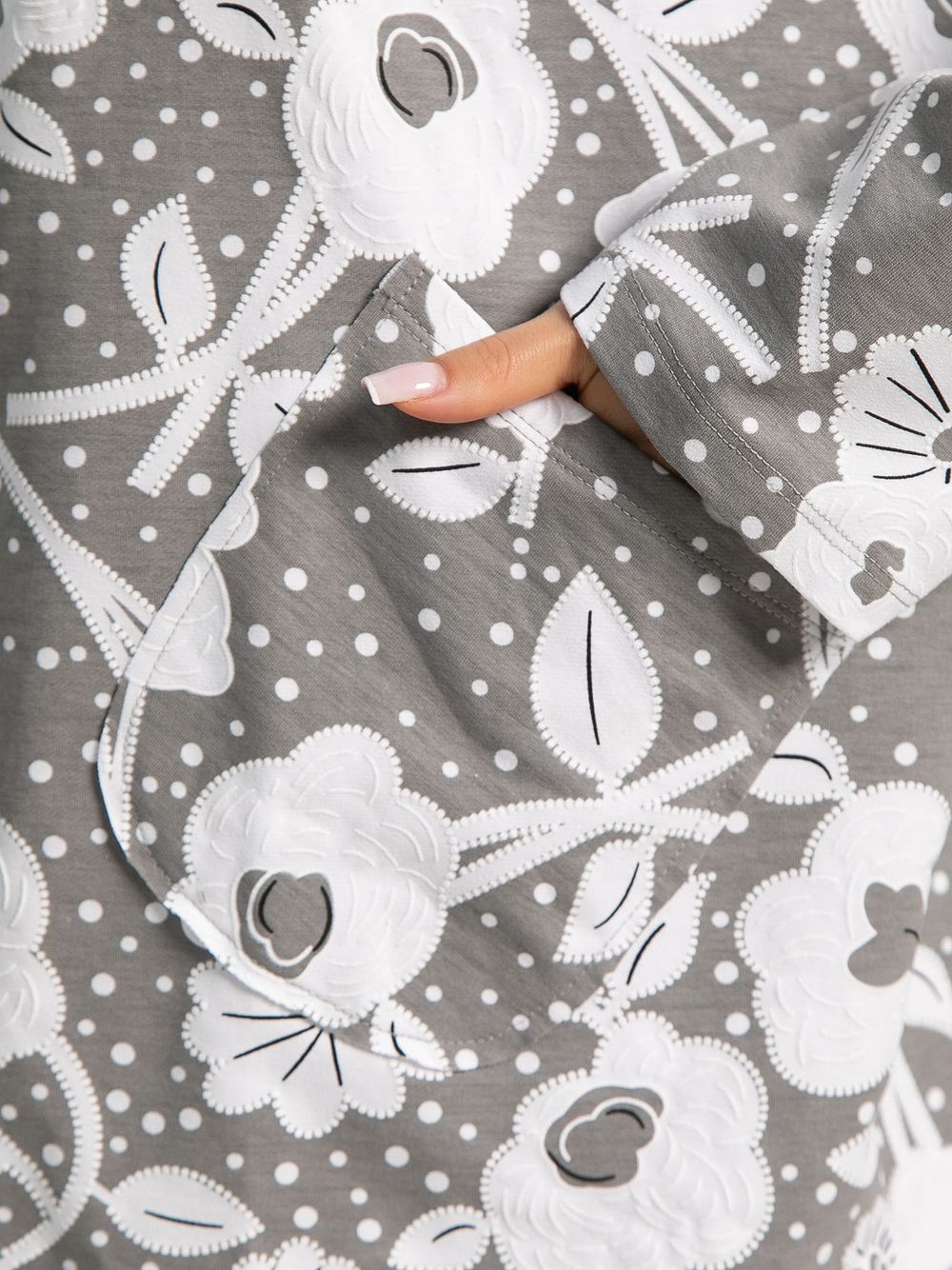 Жакет летний Фловерс (серо-белый) Б15579-18М LT Collection