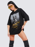 Футболка женская оверсайз принт