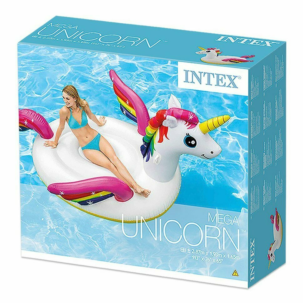 Надувной плотик Intex "Большой Единорог" 251x163x145см (57291)