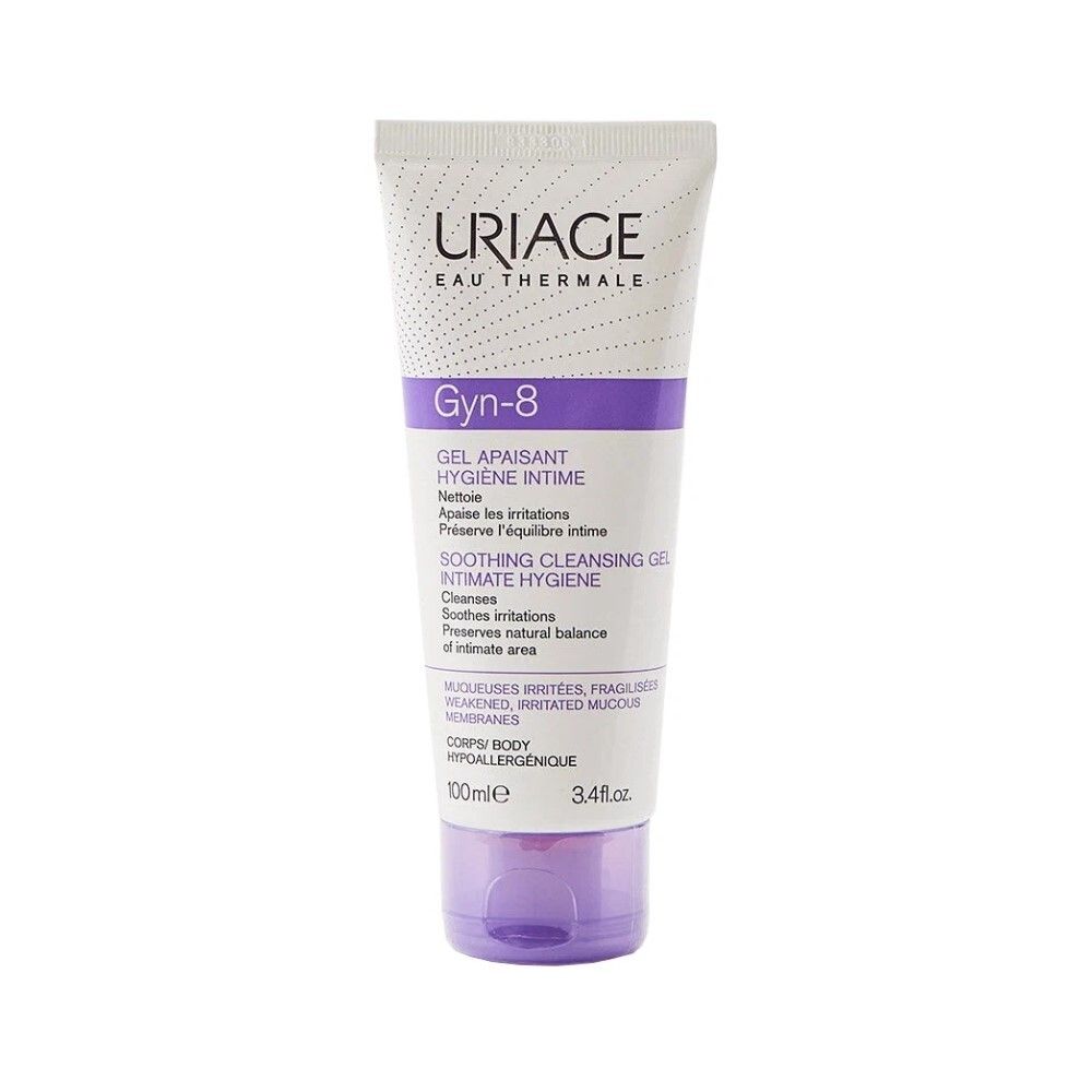 Uriage Gyn-8 Gel Apaisant Hygiene Intime Успокаивающий гель для интимной гигиены, 100 мл
