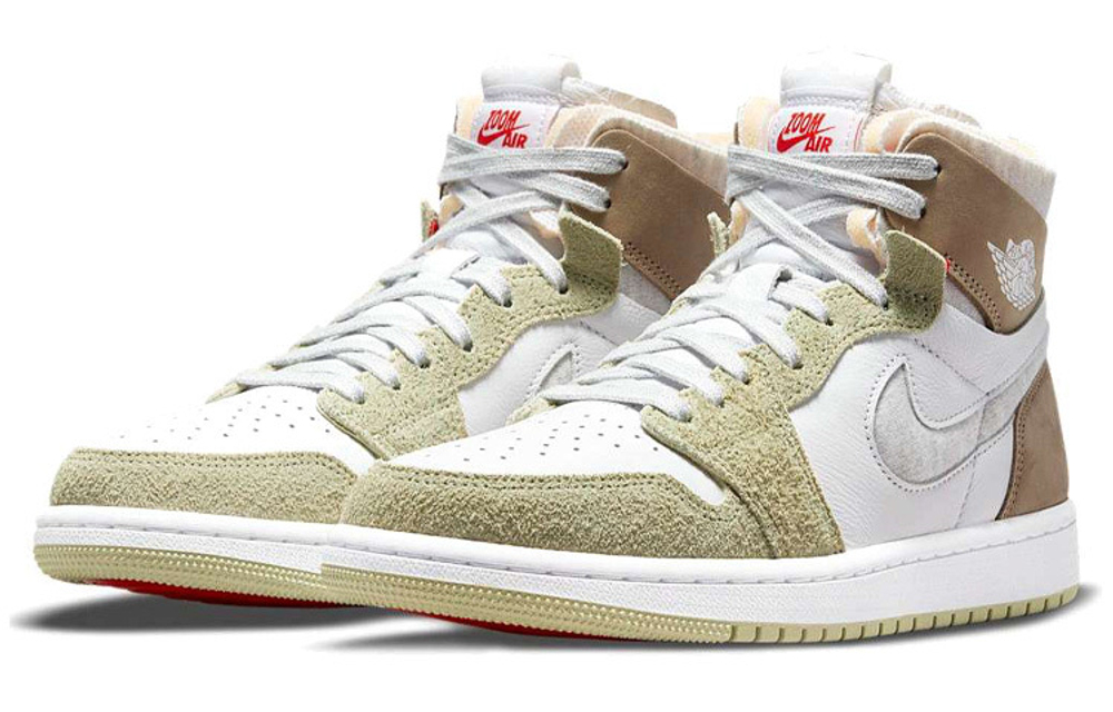 Кроссовки Jordan Air Jordan 1 High Zoom Air Cmft "Olive Aura" (Женская размерная сетка)