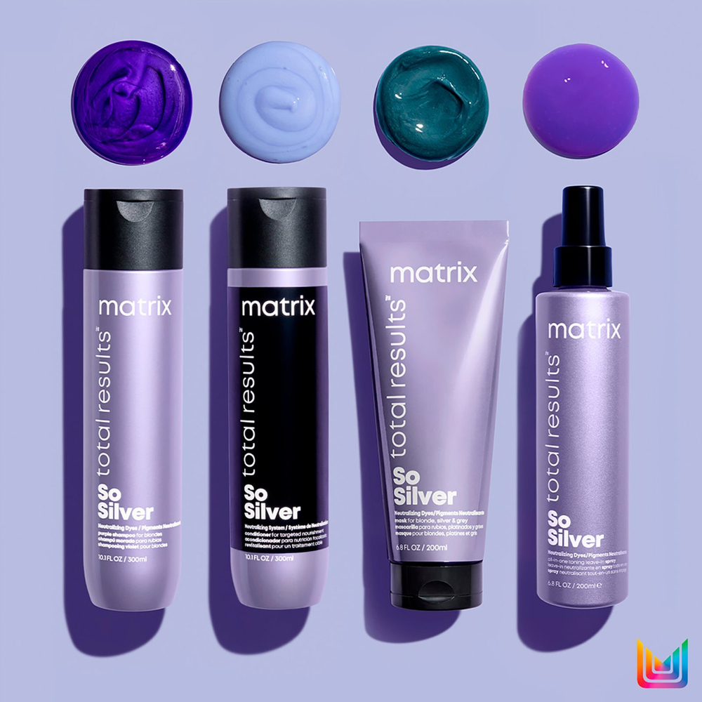 Matrix Total Results So Silver So Silver - лак для волос, нейтрализующий желтоватый оттенок /   200  ml  / GTIN 884486496485