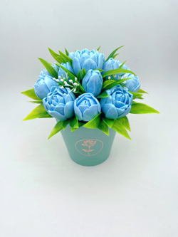 Композиция "Тюльпаны, Голубая Лазурь"