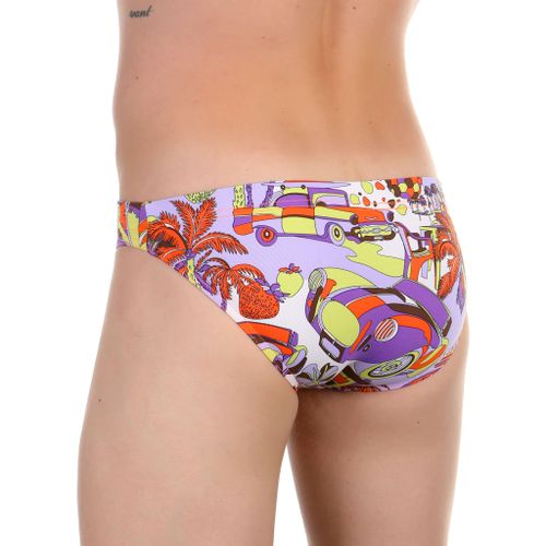 Мужские плавки фиолетовые с принтом Boefje