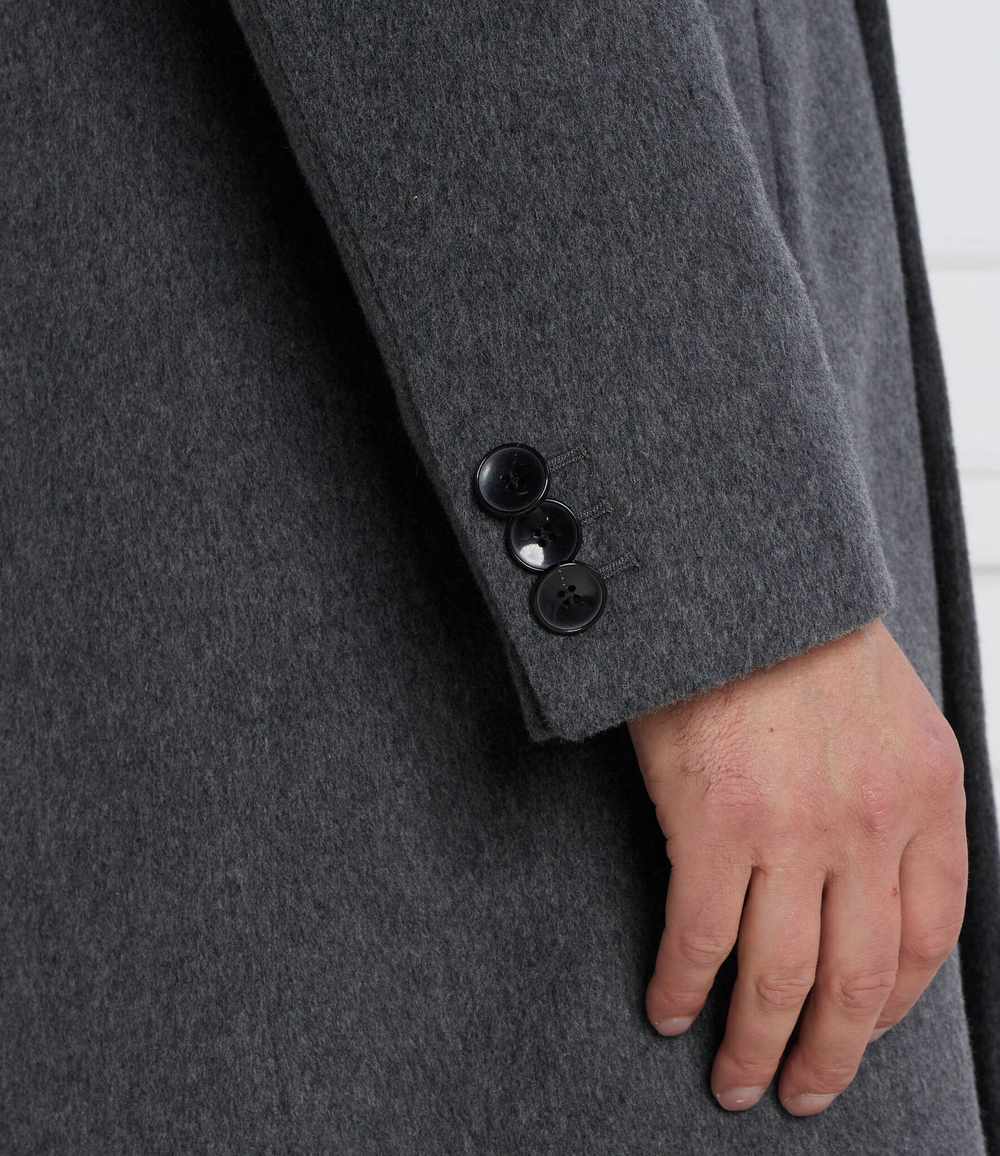 Хлопковое пальто h-hyde-c-224 BOSS BLACK - графитовый(50485199)