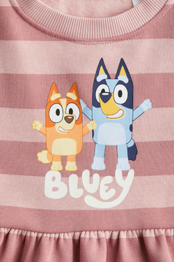 H&M Платье с принтом, пудрово-розовый