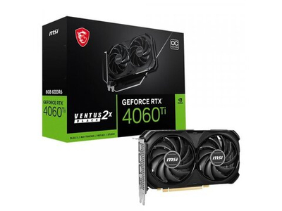 Видеокарта MSI Nvidia GeForce RTX 4060 Ti [RTX 4060 Ti VENTUS 2X BLACK 8G OC]