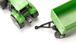 Трактор DEUTZ-FAHR с 4хколесным прицепом, Siku