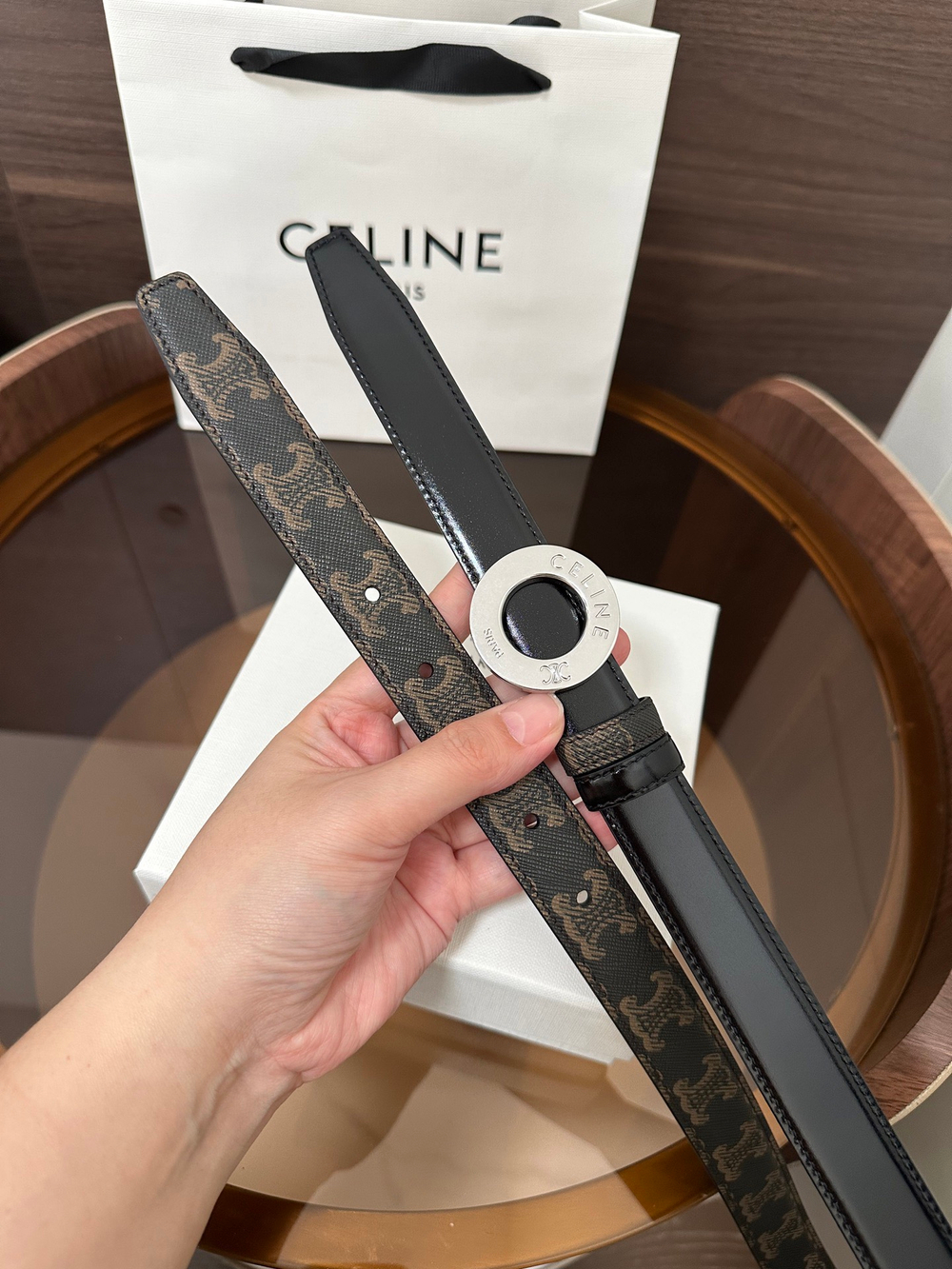 TAURILLON Кожаный двусторонний ремень с логотипом