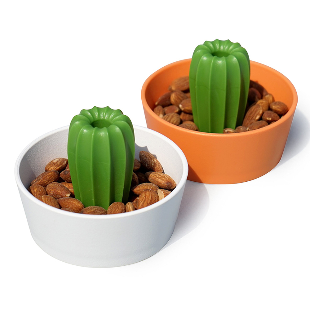 Миска для снеков cacnuts, оранжевая/зеленая