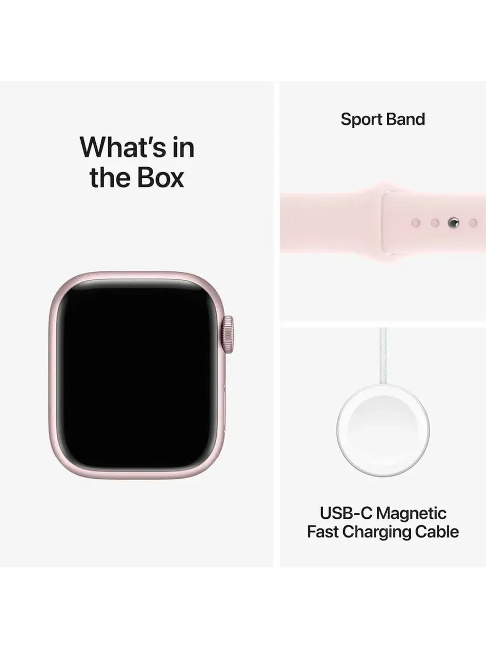 Apple Watch Series 9 45мм Pink/Light Pink Sport Band