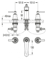 Cмеситель для раковины CEZARES LIBERTY-F-BLS-01-W0
