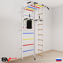 Шведская стенка Sv Sport усиленная 645 (Турник рукоход/Брусья/Канат/Лестница)
