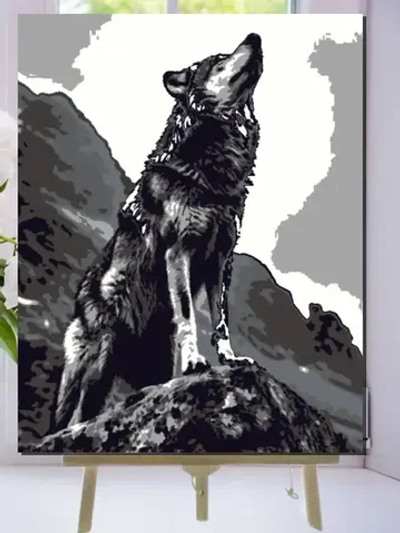 Картина по номерам оживающая Волк