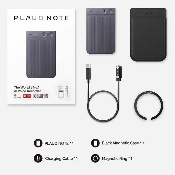 Диктофон Plaud Note AI Voice Recorder (PLD-64G-ST) Starlight
