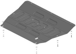 Защита картера двигателя, КПП. 2 мм, Сталь. для Omoda C7 2025-н.в., Motodor.79016