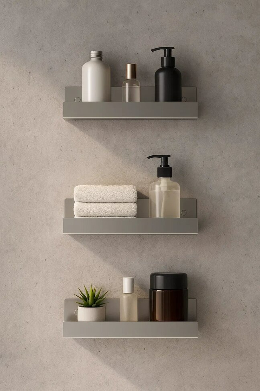 Полка для душа STWORKI Стокгольм S36375GB подвесная, вороненая сталь