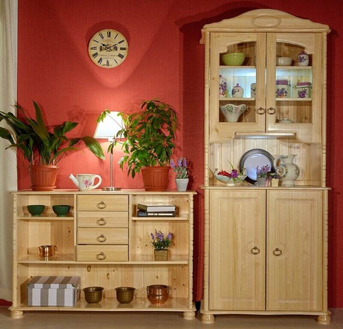Сервант, 88x214x44,5, Айно, 2-дверный, со стеклом