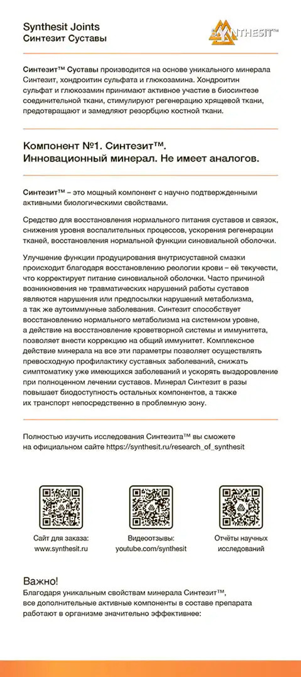 Синтезит Суставы