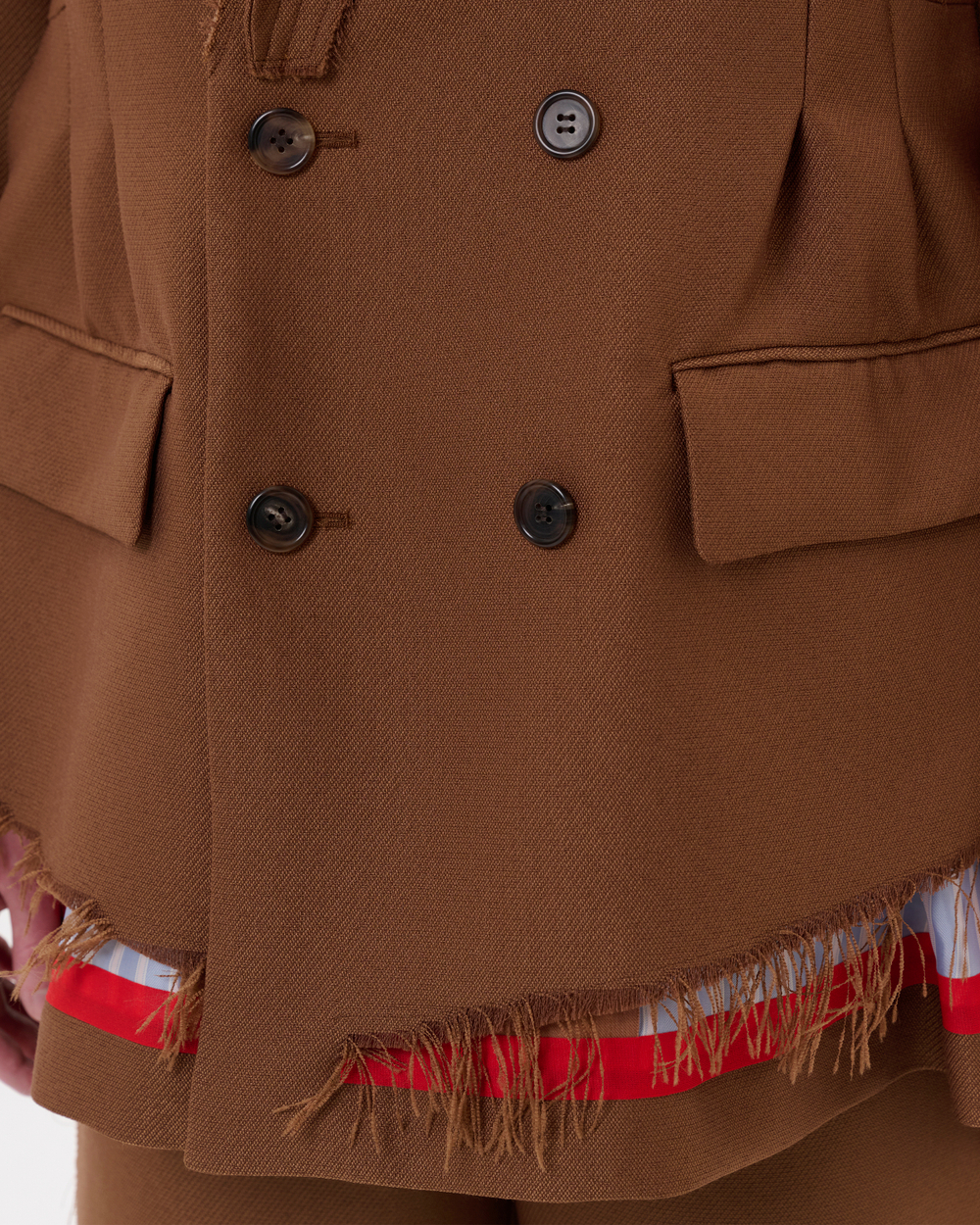 UNDERCOVER ЖАКЕТ КОМБИНИРОВАННЫЙ КОРИЧНЕВЫЙ