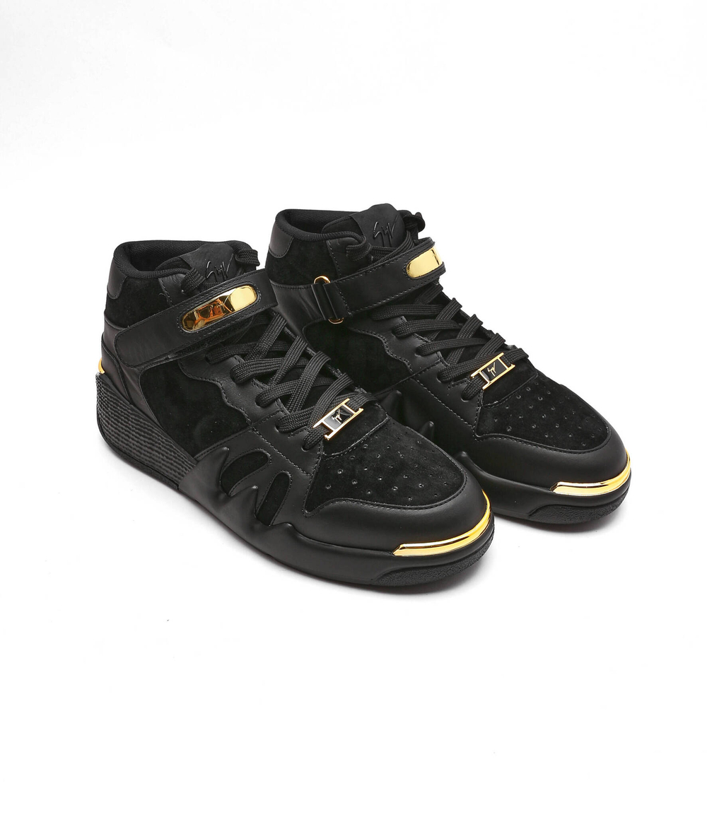 кожаные кроссовки Giuseppe Zanotti - черный(RU20038)