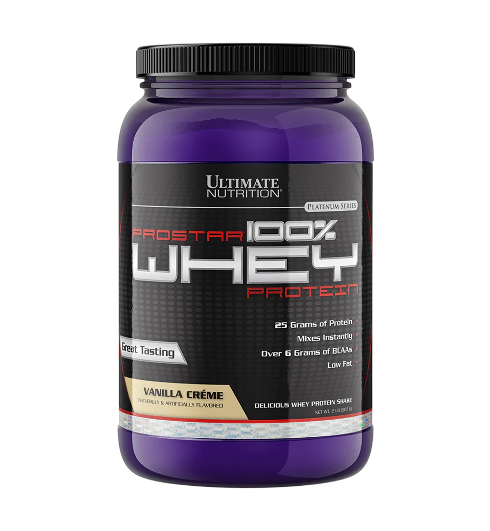 Ultimate Nutrition Prostar 100% Whey Protein 2 lb 908 g, Сывороточный протеин, Концентрат