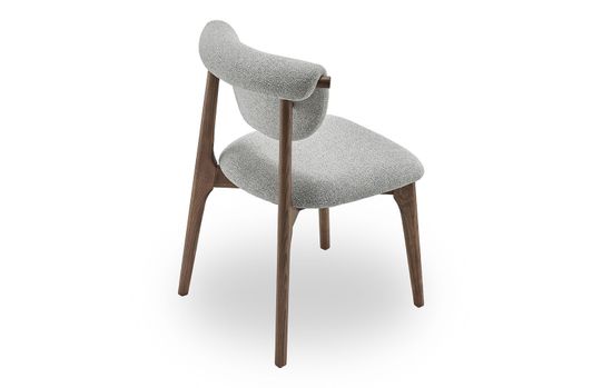 Cтул Comfy 2 cерая ткань, ножки орех