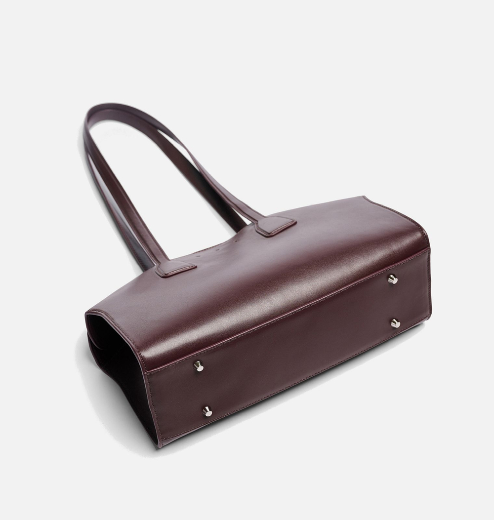 Сумка из натуральной кожи CONTOUR M WINE