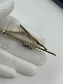 Зажим для галстука синий с якорем Stratton