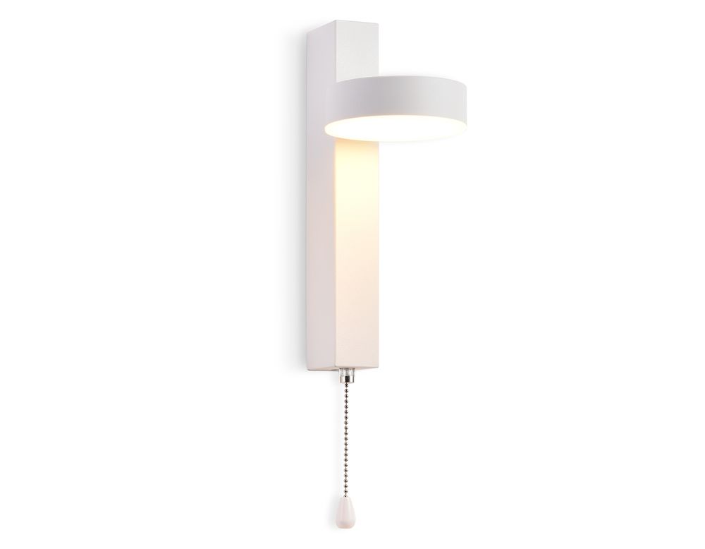 Настенный светодиодный светильник с выключателем FW160 WH белый LED 3000K 6W 265*95*135