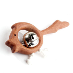 Деревянная погремушка с бубенцом Золотая рыбка Леснушки