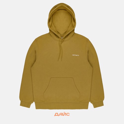 Толстовка мужская Carhartt WIP Script Embroidery Hooded артикул:I033658_agate - купить в магазине Дайс
