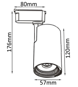 Cветильник трековый однофазный Crystal Lux CLT 0.31 007 10W BL