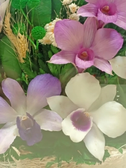 натуральные цветы в стекле, вакуум