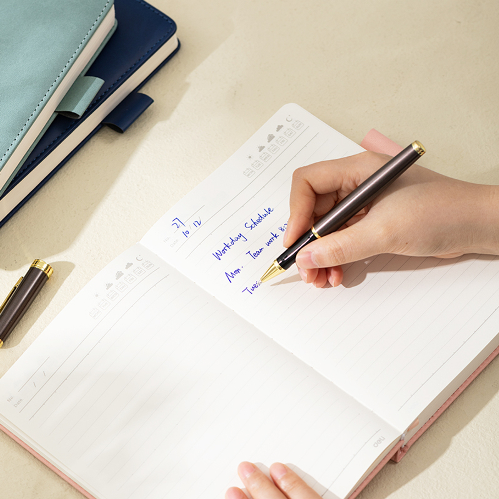 Ежедневник недатированный DELI "Linfini", А5, 144 листа, в линейку, ассорти