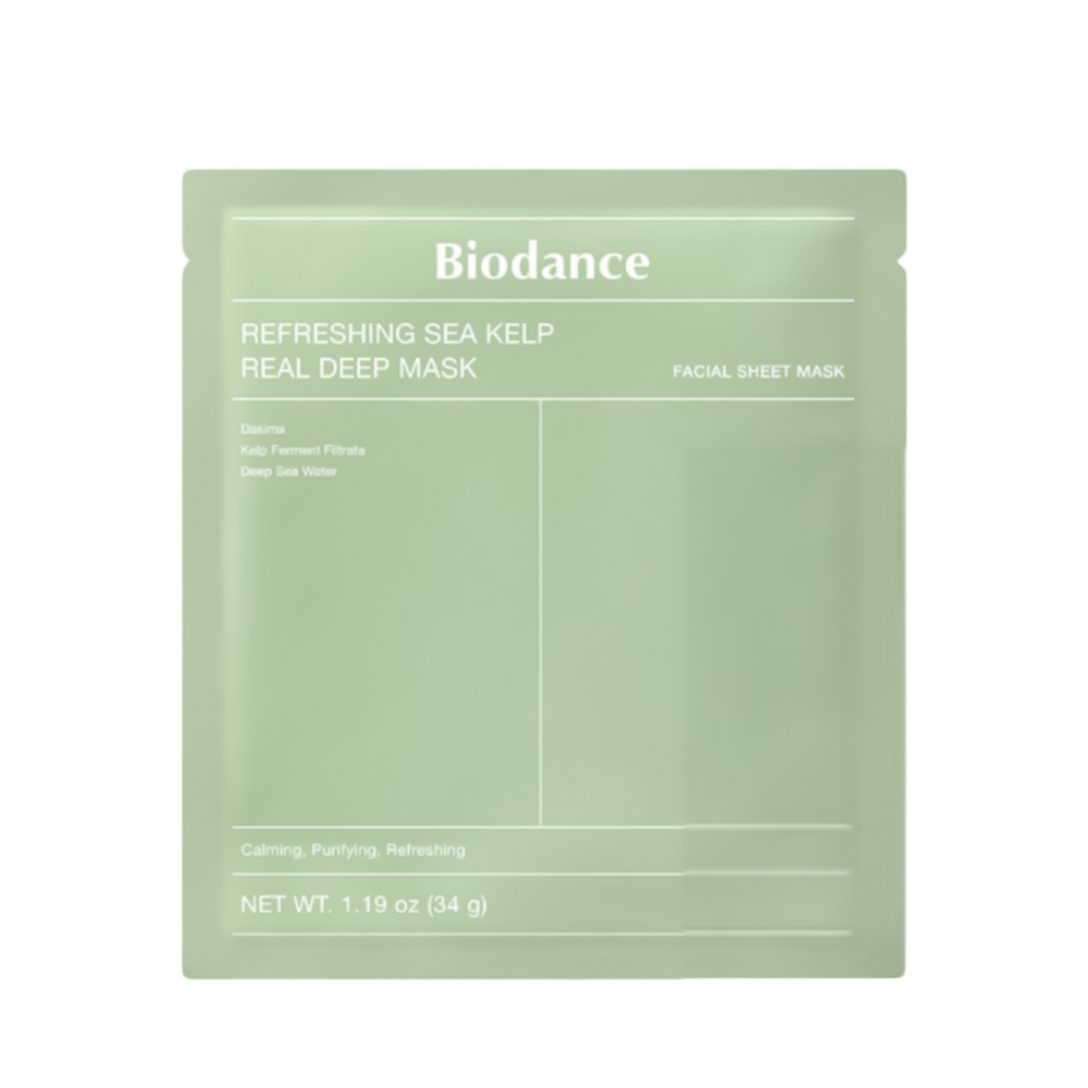 Biodance Refreshing Sea Kelp Real Deep Mask успокаивающая гидрогелевая маска с водорослями