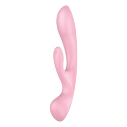 Гибкий вибратор-кролик 2 в 1 Satisfyer Triple Oh, розовый