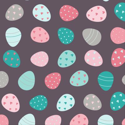 Пасхальный паттерн с декорированными яйцами