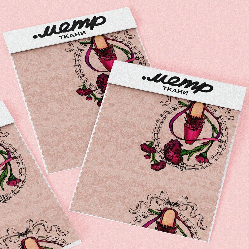 Ткань мембрана туфелька с цветком