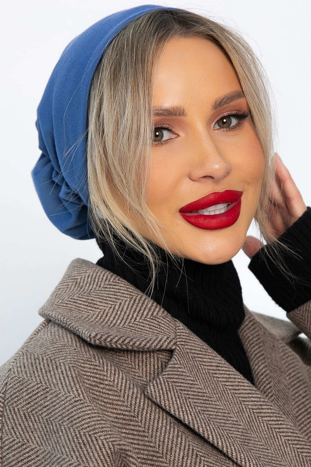 Чалма с резинкой (пепельно-синяя) ЧР3-23М LT Collection