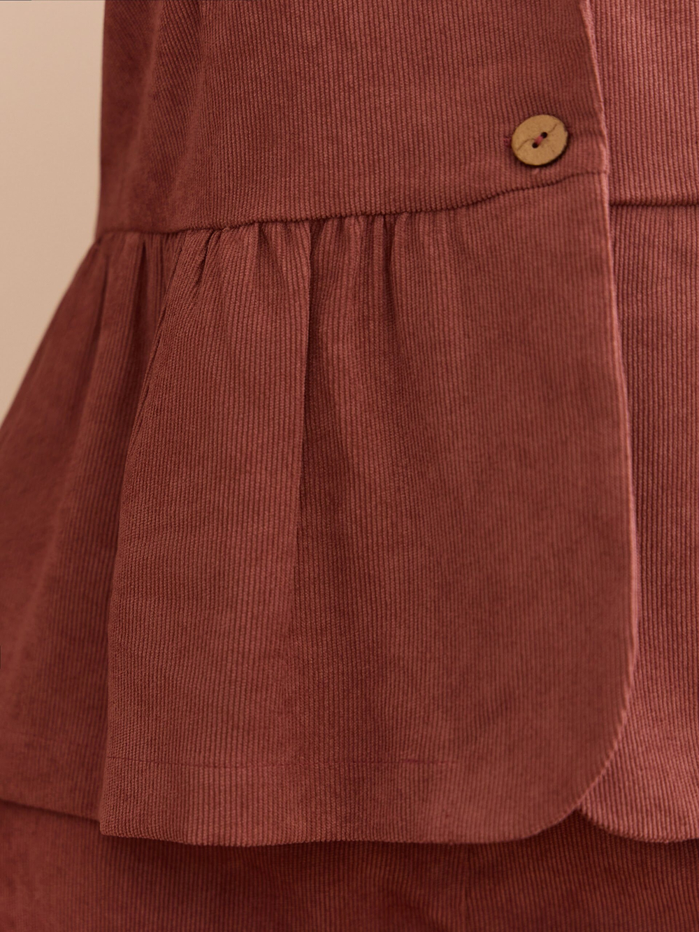 Жакет вельвет укороченный